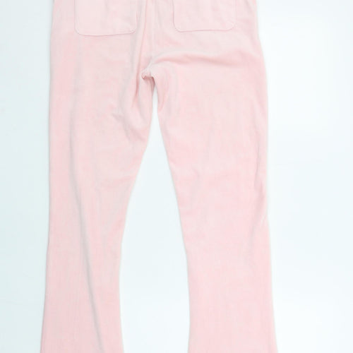 Juicy Couture Girls Pink Velour Jogger Trousers Age 12-13 Years