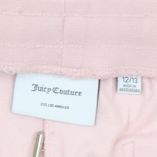Juicy Couture Girls Pink Velour Jogger Trousers Age 12-13 Years