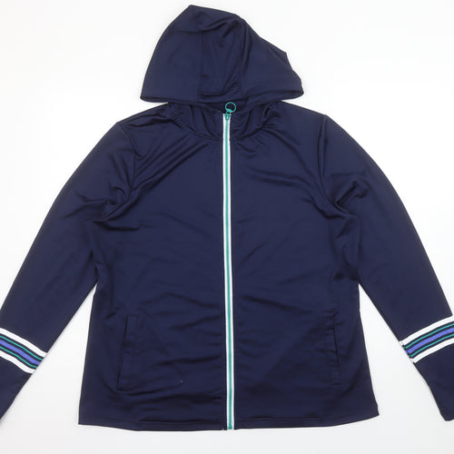Dunnes Stores Women’s Navy Full Zip Hoodie Large Polyester Blend