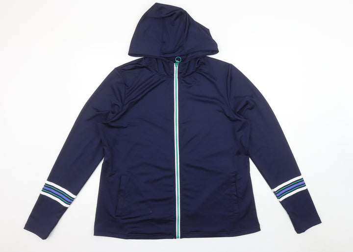 Dunnes Stores Women’s Navy Full Zip Hoodie Large Polyester Blend