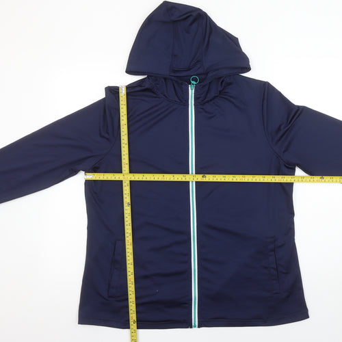 Dunnes Stores Women’s Navy Full Zip Hoodie Large Polyester Blend