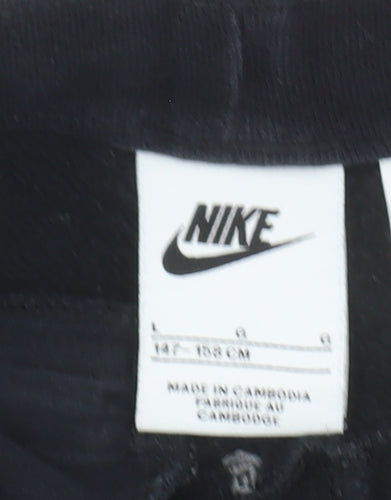 Nike Boys Black Jogger Sweatpants 14 Years Cotton Blend Sports Trousers