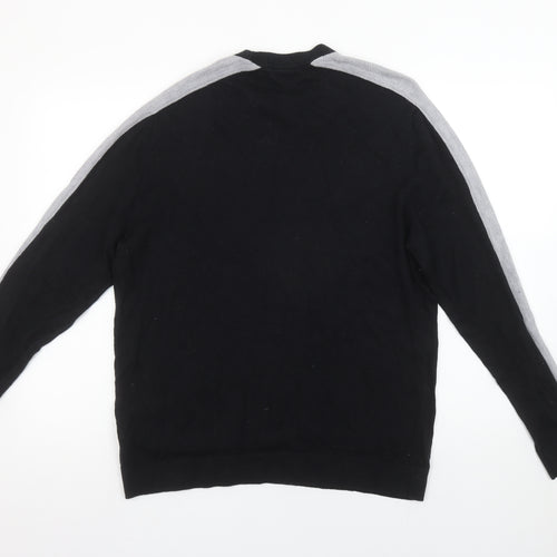 Ted Baker Men Black L Pullover Crew Neck Wool Blend Jumper