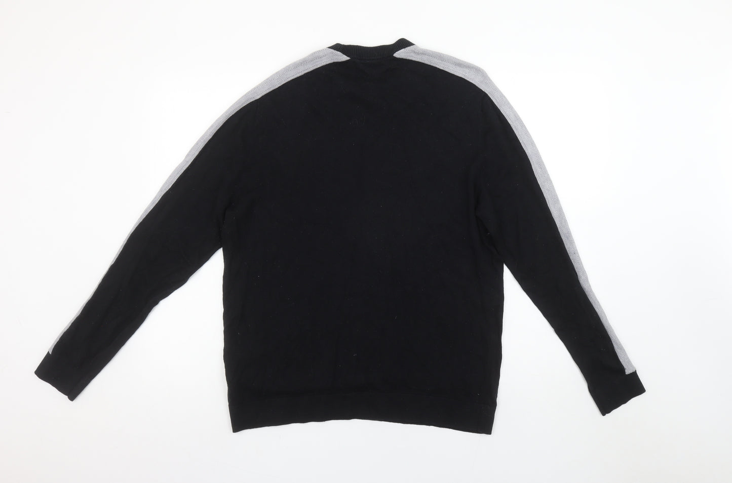 Ted Baker Men Black L Pullover Crew Neck Wool Blend Jumper