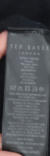 Ted Baker Men Black L Pullover Crew Neck Wool Blend Jumper