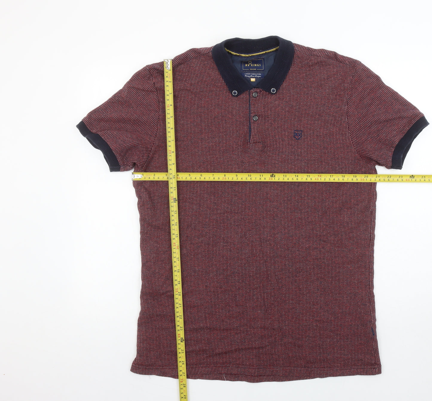XV Kings Men's Red 2XL Short Sleeve Cotton Polo Shirt