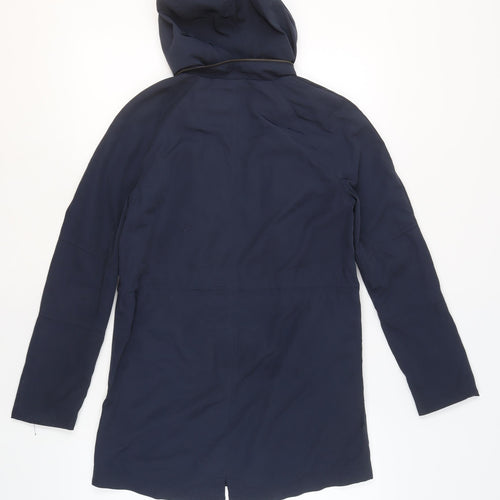 White Stuff Women's Blue Hooded Parka Coat Size 6
