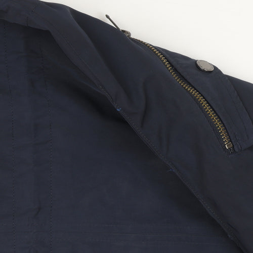White Stuff Women's Blue Hooded Parka Coat Size 6