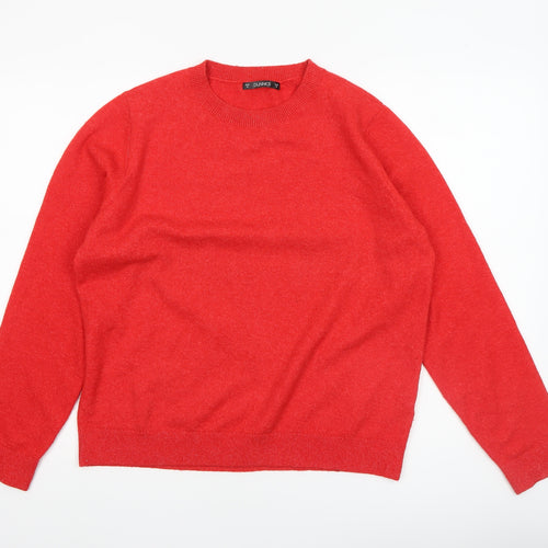 Dunnes Women's Red Crew Neck Pullover Jumper Size M