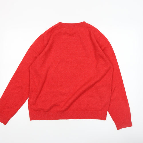 Dunnes Women's Red Crew Neck Pullover Jumper Size M