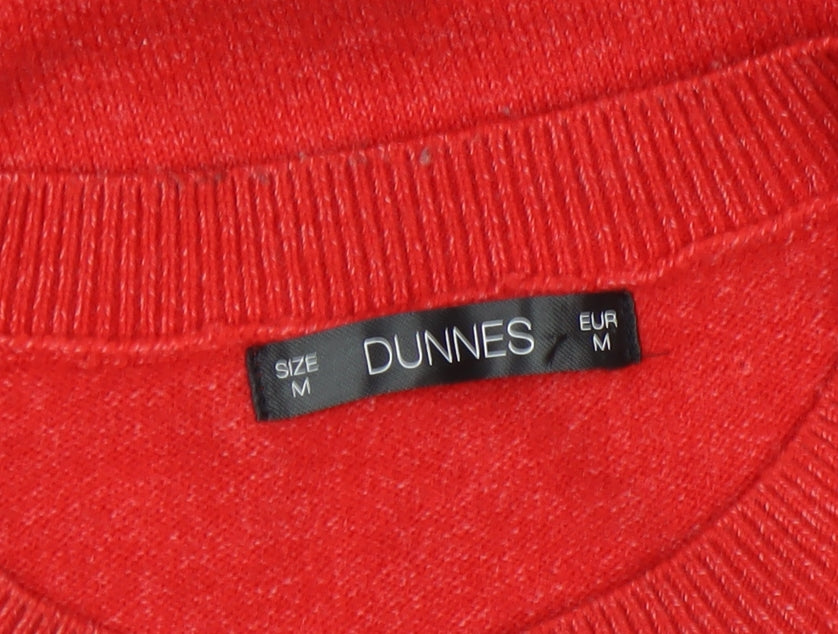 Dunnes Women's Red Crew Neck Pullover Jumper Size M