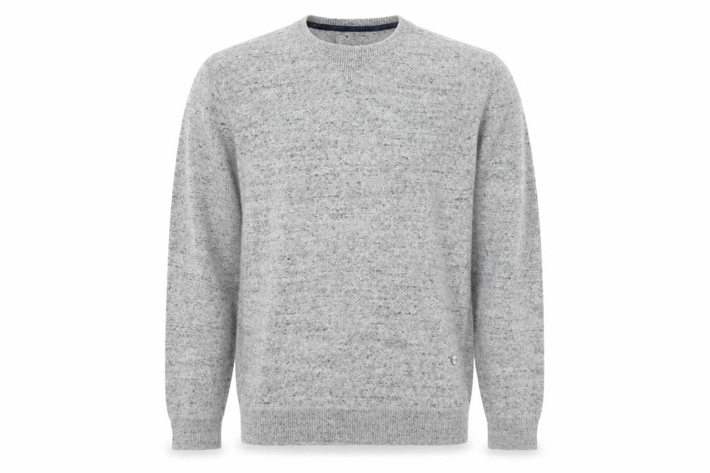 Jack & Jones Men's Grey XL Crew Neck Cotton Knit Jumper