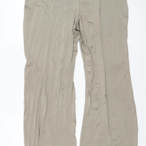Master & Margarita Womens Beige Wide-Leg Trousers Size 14