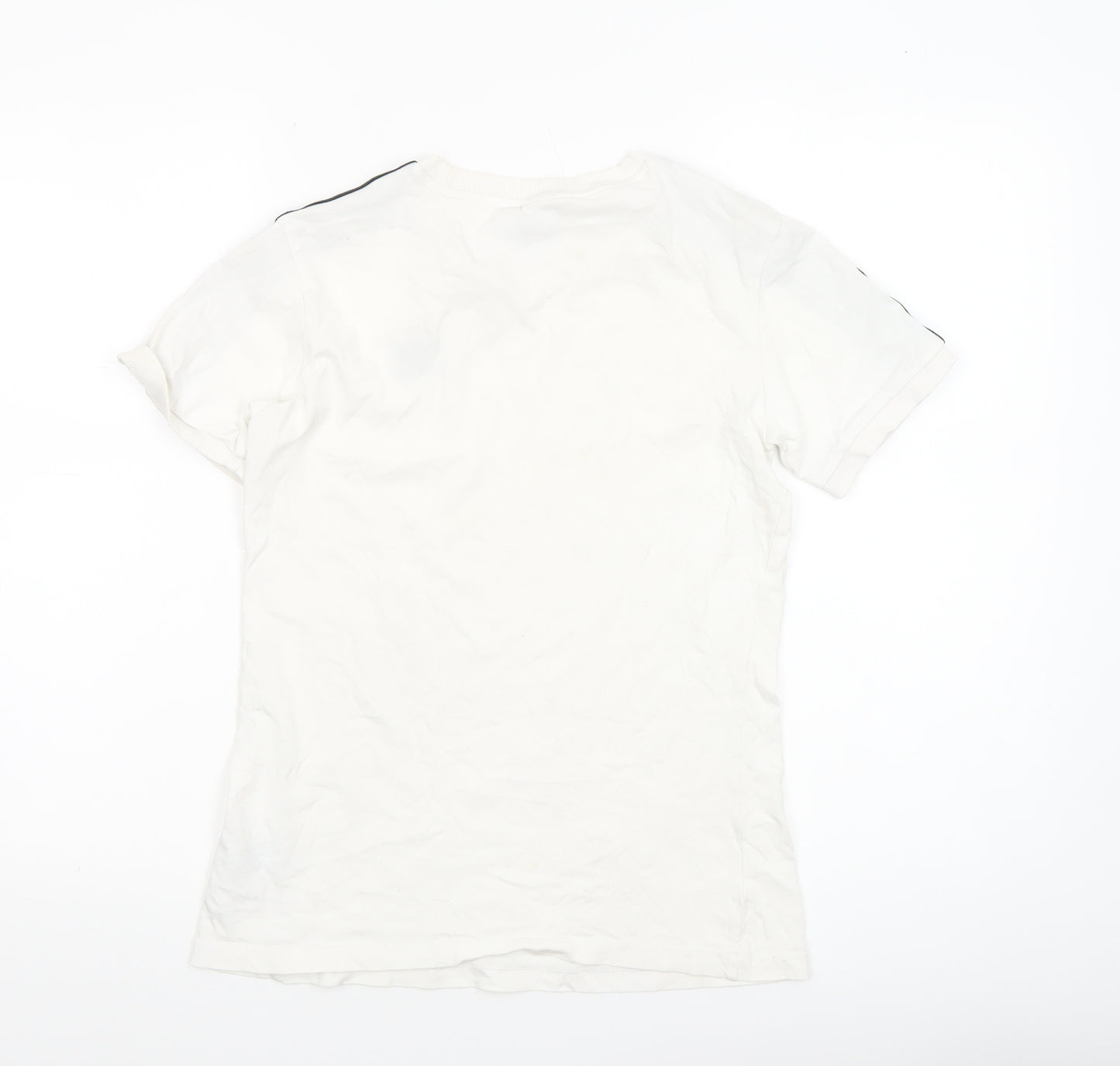 Adidas Womens White XS Trefoil Short Sleeve Crew Neck T-Shirt