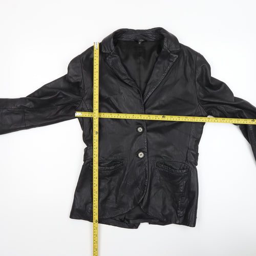 Savida by Dunnes Stores Women's Black Leather Blazer Size 12
