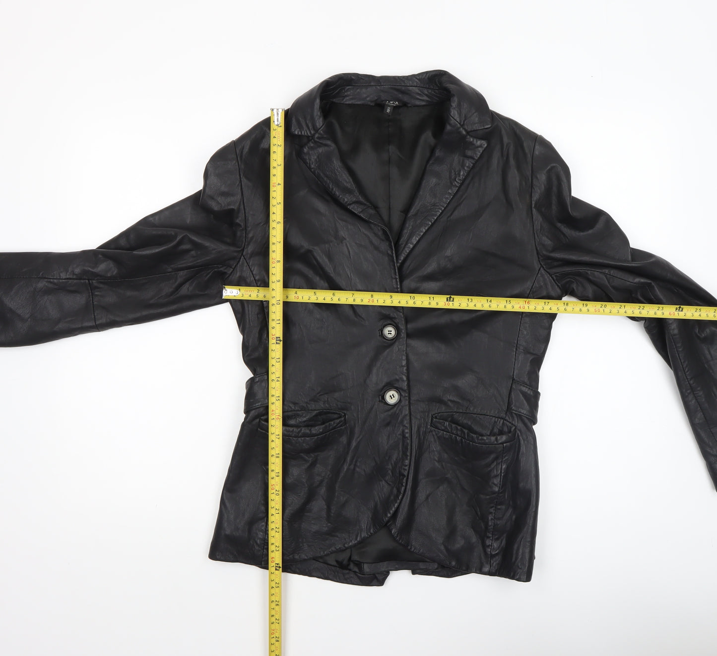 Savida by Dunnes Stores Women's Black Leather Blazer Size 12