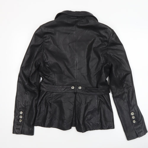 Savida by Dunnes Stores Women's Black Leather Blazer Size 12