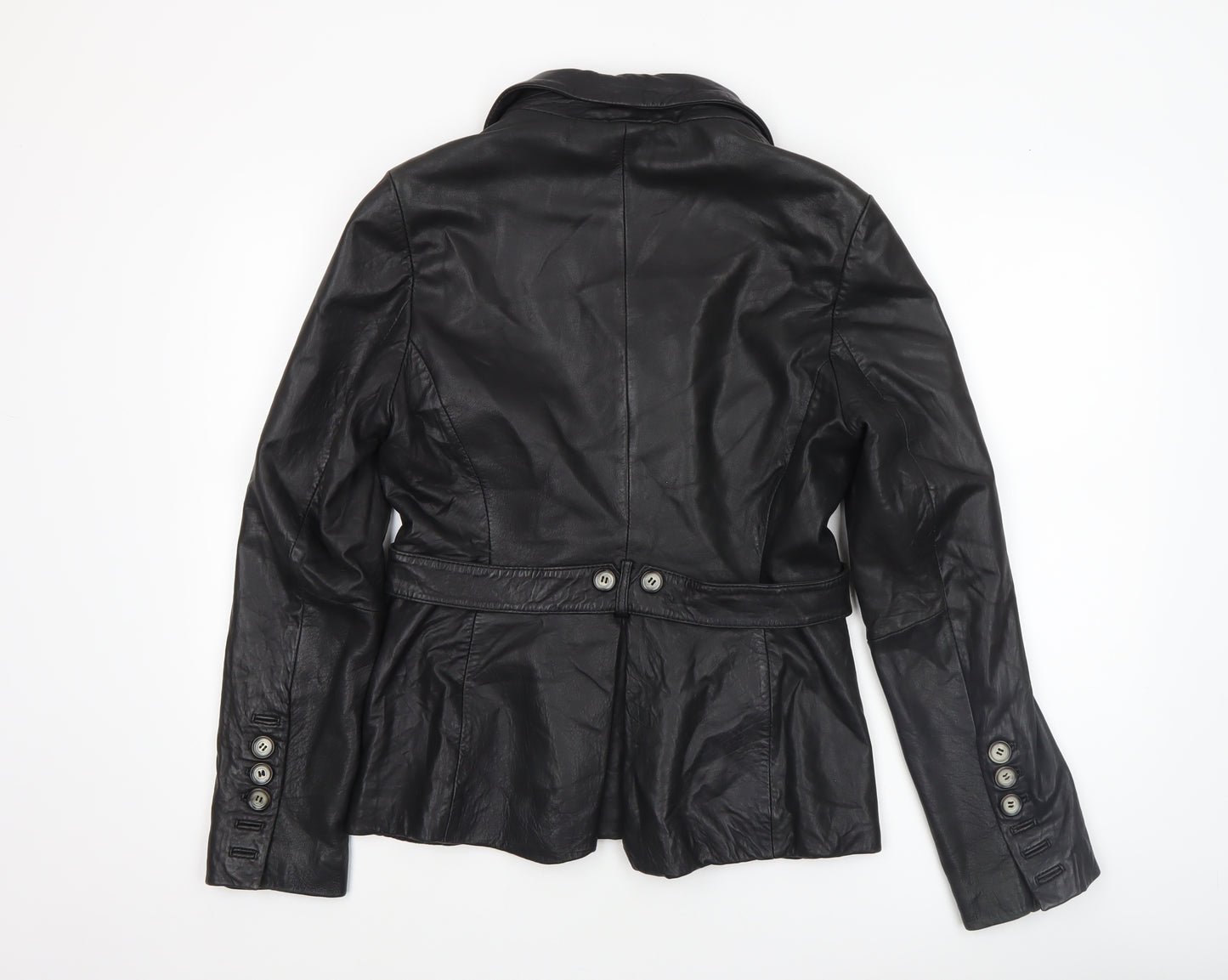 Savida by Dunnes Stores Women's Black Leather Blazer Size 12