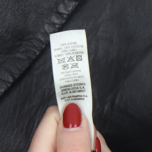 Savida by Dunnes Stores Women's Black Leather Blazer Size 12