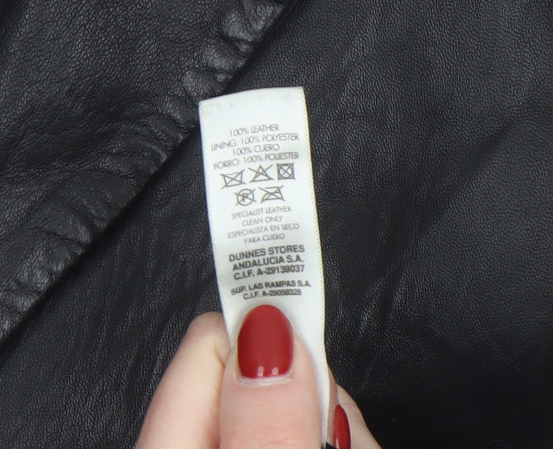Savida by Dunnes Stores Women's Black Leather Blazer Size 12