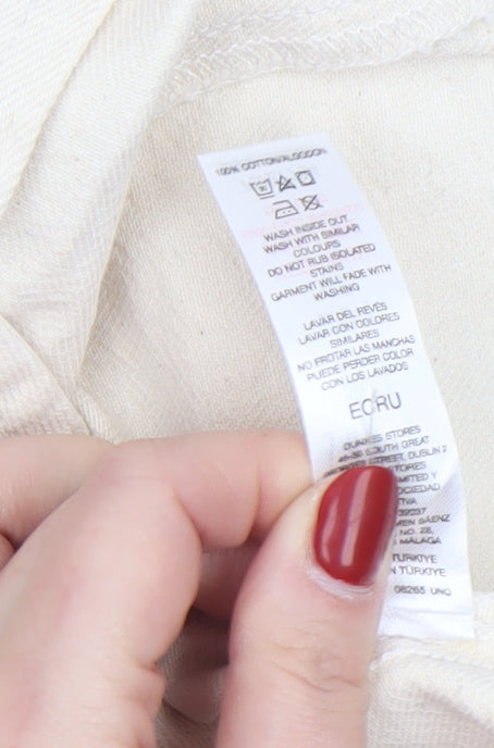 Savida Women’s Beige Cropped Button Tank Top Size 14