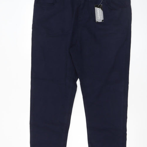 Gerard Womens Blue Cotton Stretch Jegging Trousers Size 18