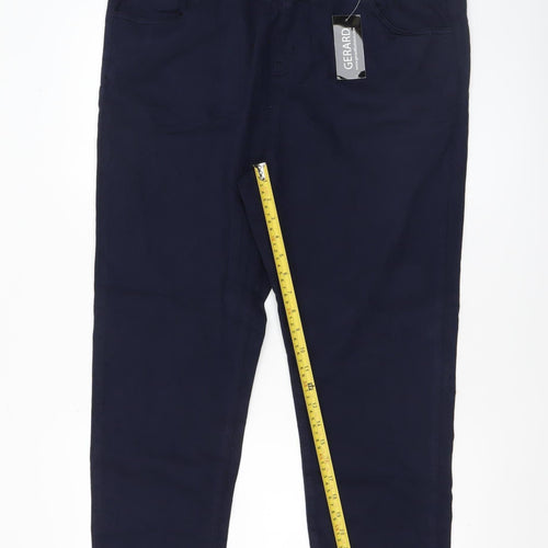 Gerard Womens Blue Cotton Stretch Jegging Trousers Size 18