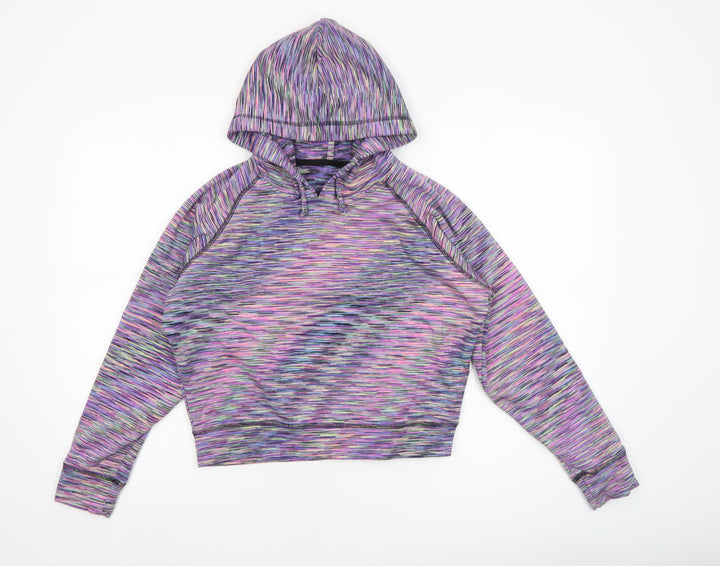 Dunnes Stores Women’s Multicoloured Cropped Pullover Hoodie Size 8