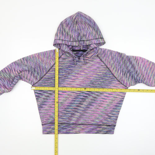 Dunnes Stores Women’s Multicoloured Cropped Pullover Hoodie Size 8