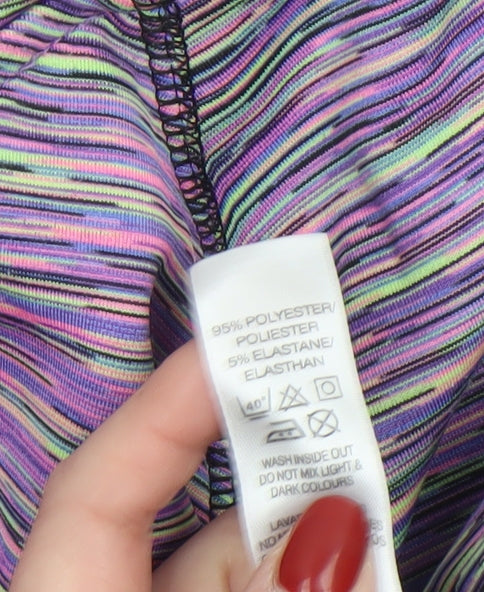 Dunnes Stores Women’s Multicoloured Cropped Pullover Hoodie Size 8