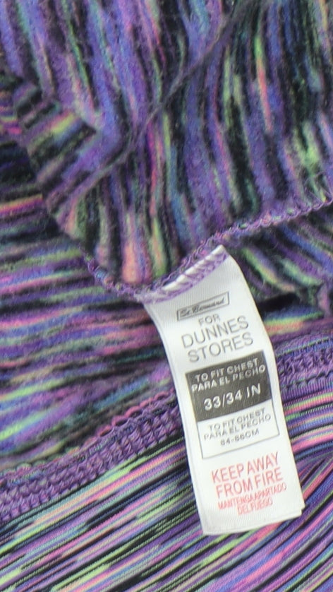 Dunnes Stores Women’s Multicoloured Cropped Pullover Hoodie Size 8