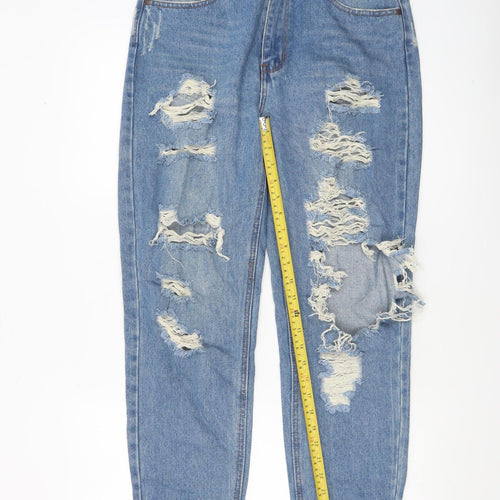 Gogo Jeans Women's Blue Distressed High Rise Mom Jeans Size 9