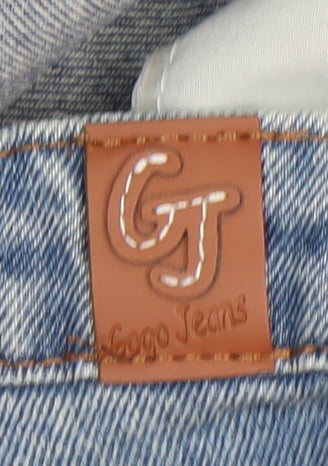 Gogo Jeans Women's Blue Distressed High Rise Mom Jeans Size 9