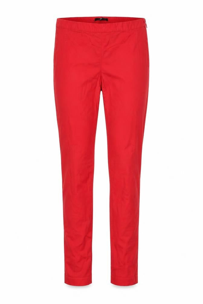 H&M Women’s Red Slim Fit Stretch Cotton Trousers Size 8