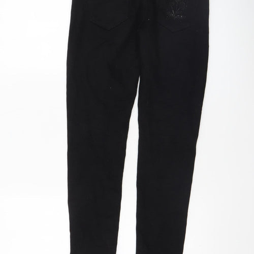DANBIKE Womens Black Skinny Jeans Size 8 Slim Fit Stretch Denim