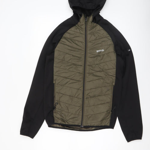 Regatta Men's Green Softshell Hooded Jacket Size S Outdoor Casual