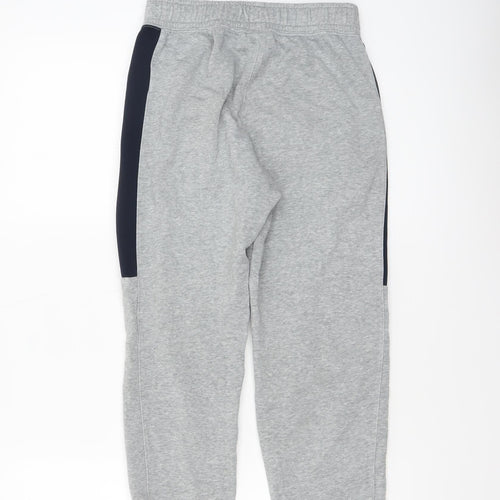 Nike Boys Grey Jogger Trousers M 10-11 Years Elastic Waist Fleece