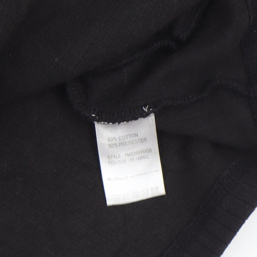 Ben Sherman Men's Black Full Zip Ribbed Knit Jumper Size S