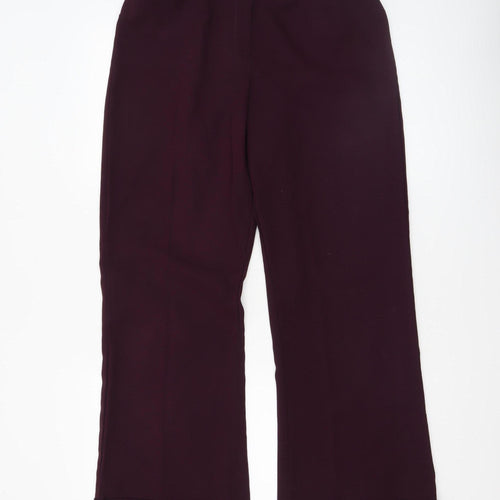 Topshop Women’s Purple Straight Leg Stretch Trousers Size 14