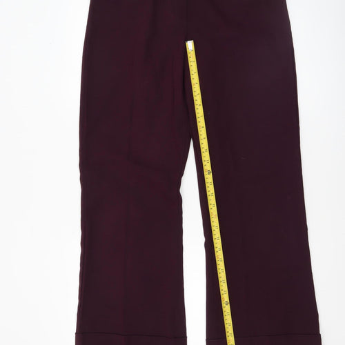 Topshop Women’s Purple Straight Leg Stretch Trousers Size 14