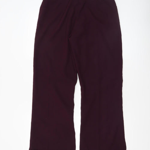 Topshop Women’s Purple Straight Leg Stretch Trousers Size 14