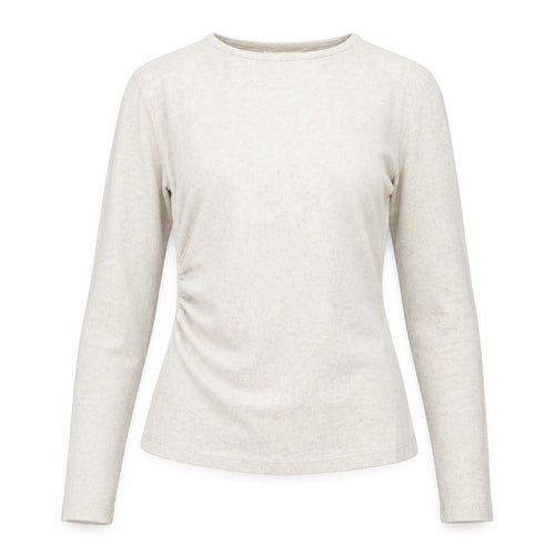 Pull&Bear Women’s Beige Long Sleeve Basic Jersey Top Size 8