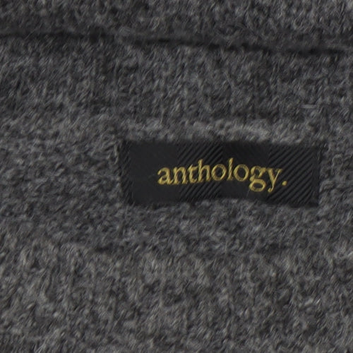 Anthology Women’s Grey Wool Blend Relaxed Fit Short Sleeve Jumper Size L
