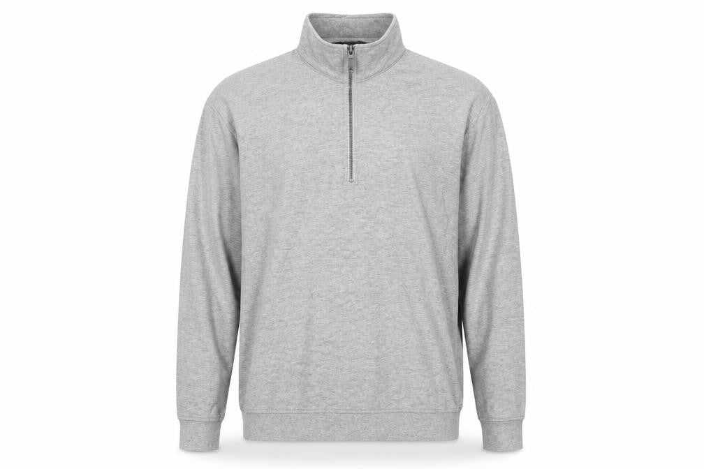Front view of Regatta Men’s Grey XL 1/4 Zip Sweatshirt Lightweight Top