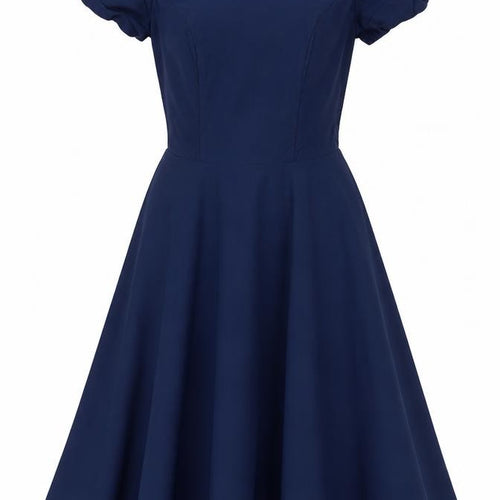 Grace Karin Women's Blue Off Shoulder Fit & Flare Dress Size S