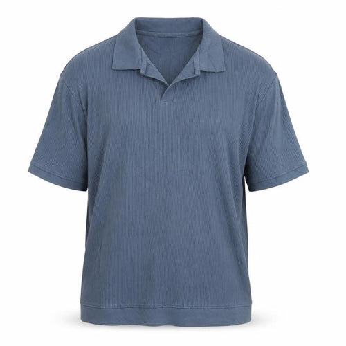 Zara Men's Blue Cotton Polo Shirt Size L Regular Fit