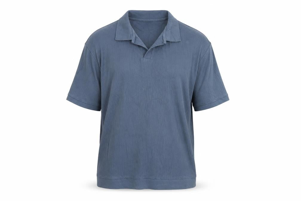 Zara Men's Blue Cotton Polo Shirt Size L Regular Fit