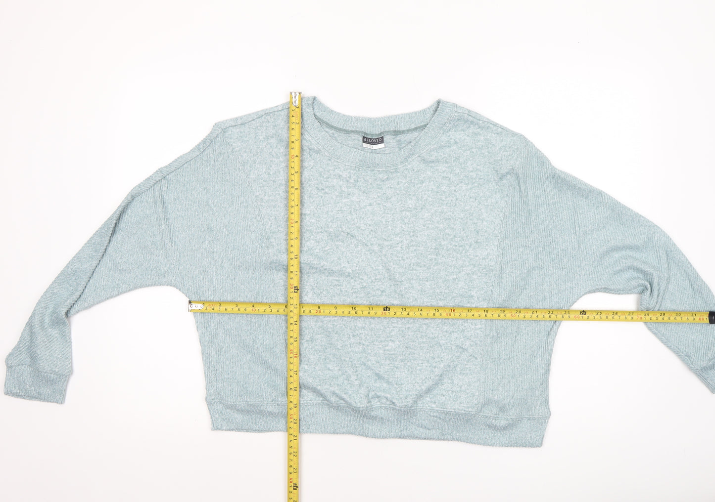 Beloved Women's Blue Knit Pullover Jumper Size L Relaxed Fit