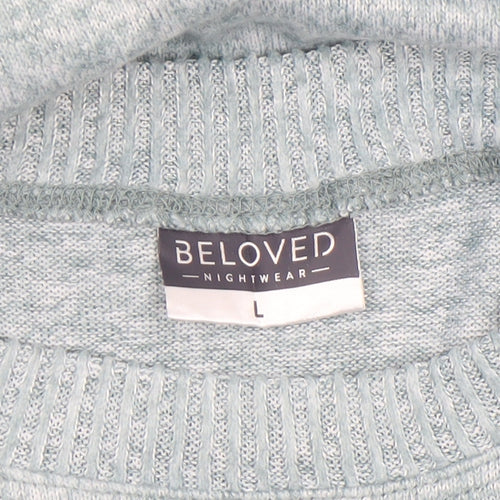 Beloved Women's Blue Knit Pullover Jumper Size L Relaxed Fit