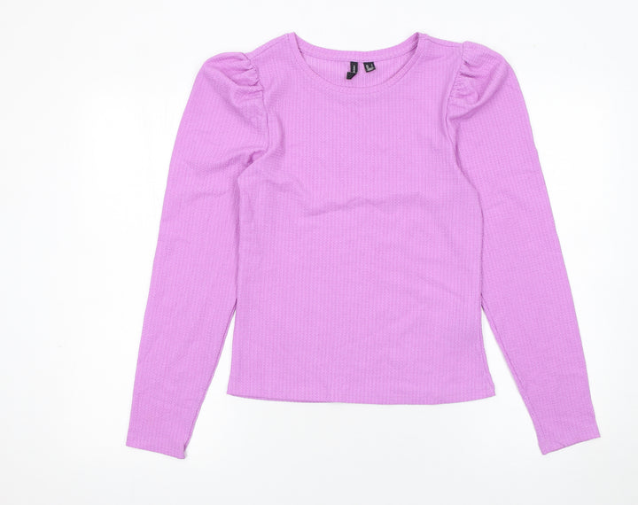 Vero Moda Women’s Purple Puff Sleeve Long Sleeve Knit Top Size S